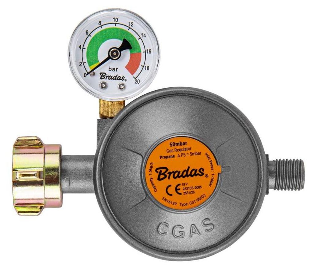Régulateur de pression de gaz, 50 mbar, 1,5 kg/h, Image du produit 