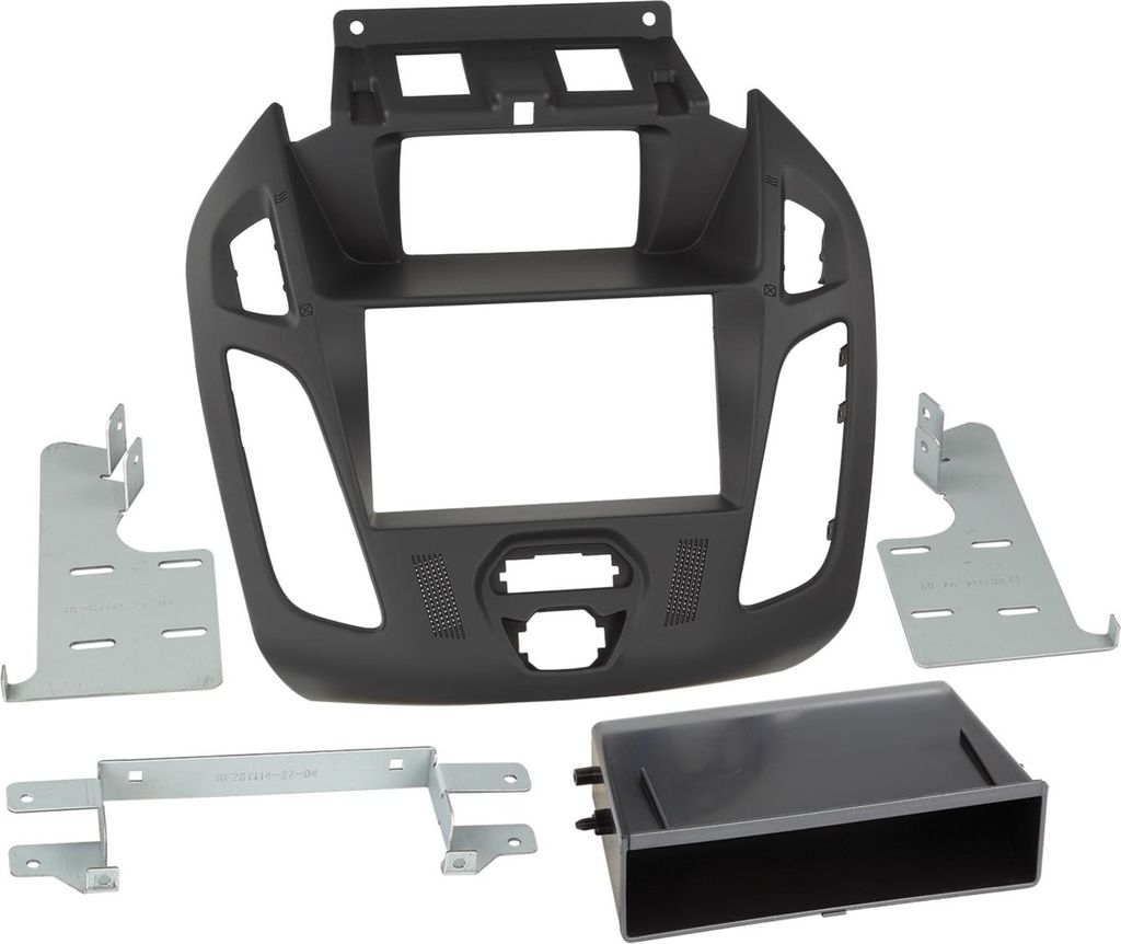 2-DIN Radioblende mit Fach passend für Ford Connect Display schwarz