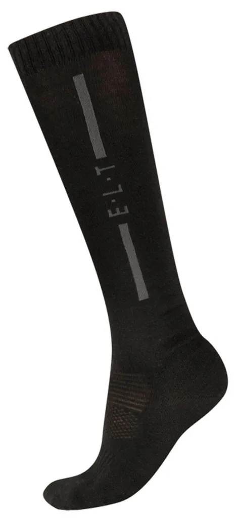 Chaussettes équitation E.L.T anti-froid en Mérinos, Noir, taille 39-42