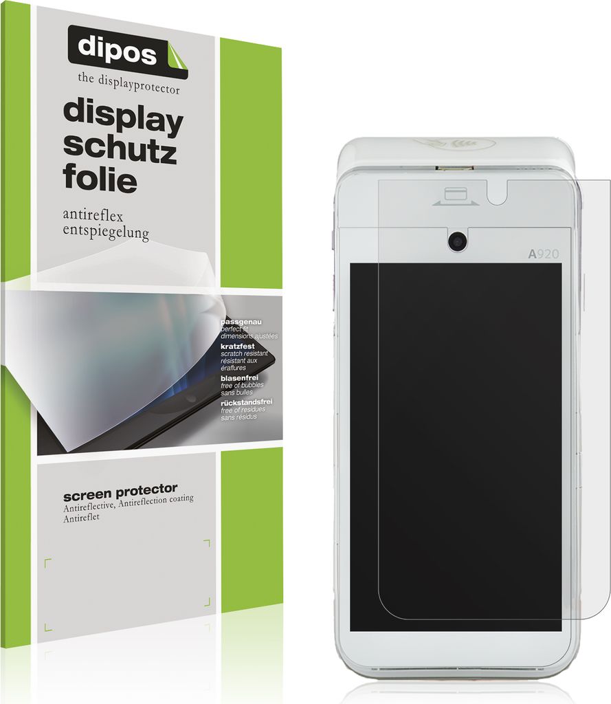 4x Schutzfolie für CCV mobile A920 matt Displayschutzfolie Folie Display Schutz dipos