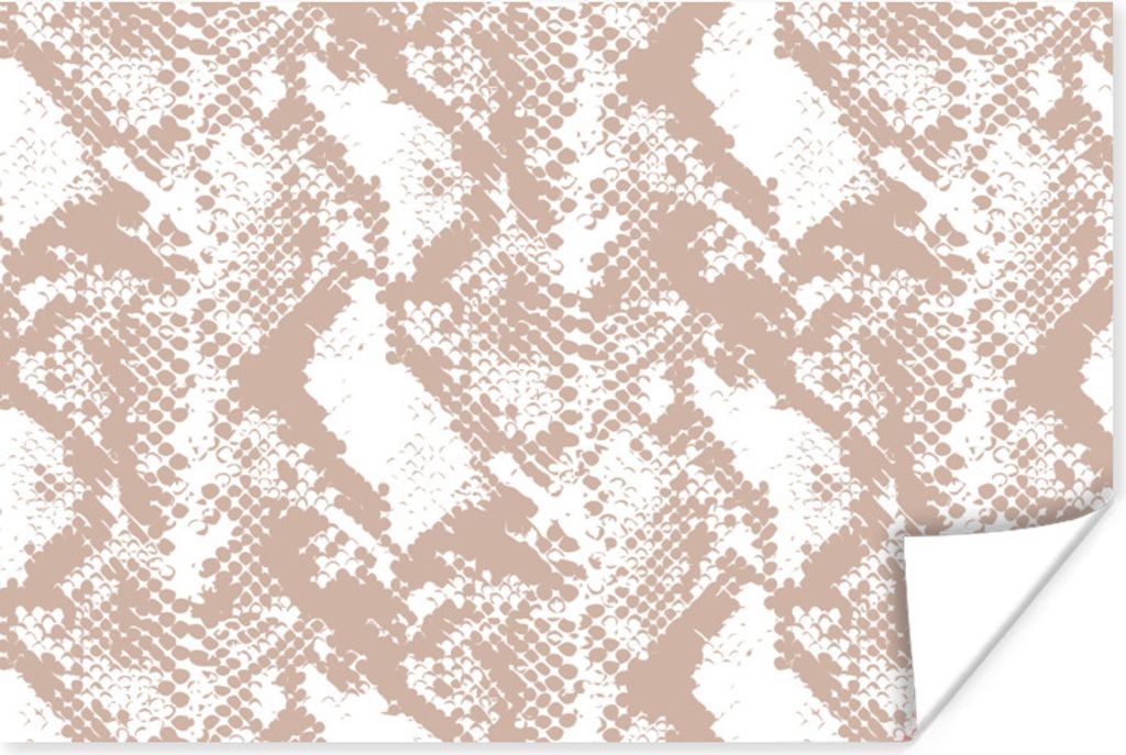 MuchoWow Poster Tiermuster - Schlange - Form - Pastell 90x60 cm - Schlafzimmer