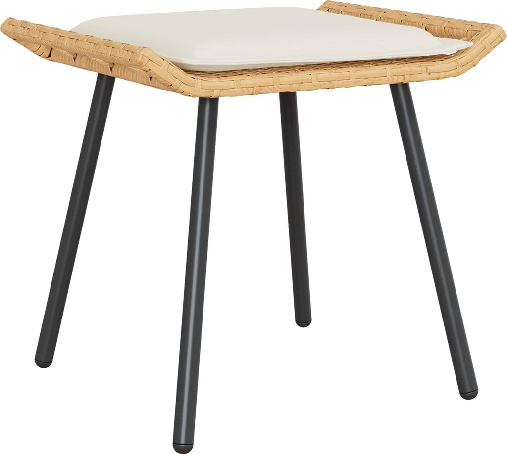 "WINTER SALE" Gartenaufbewahrung mit Kissen 2er Set,multifunktional& Moderne - Natur 50 x 40 x 45cm Stahl - Gartenhocker NEU8189683