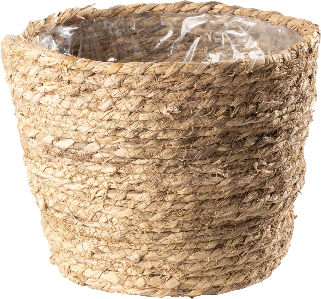 Übertopf - Braun - Reisstroh - Ø 25 cm