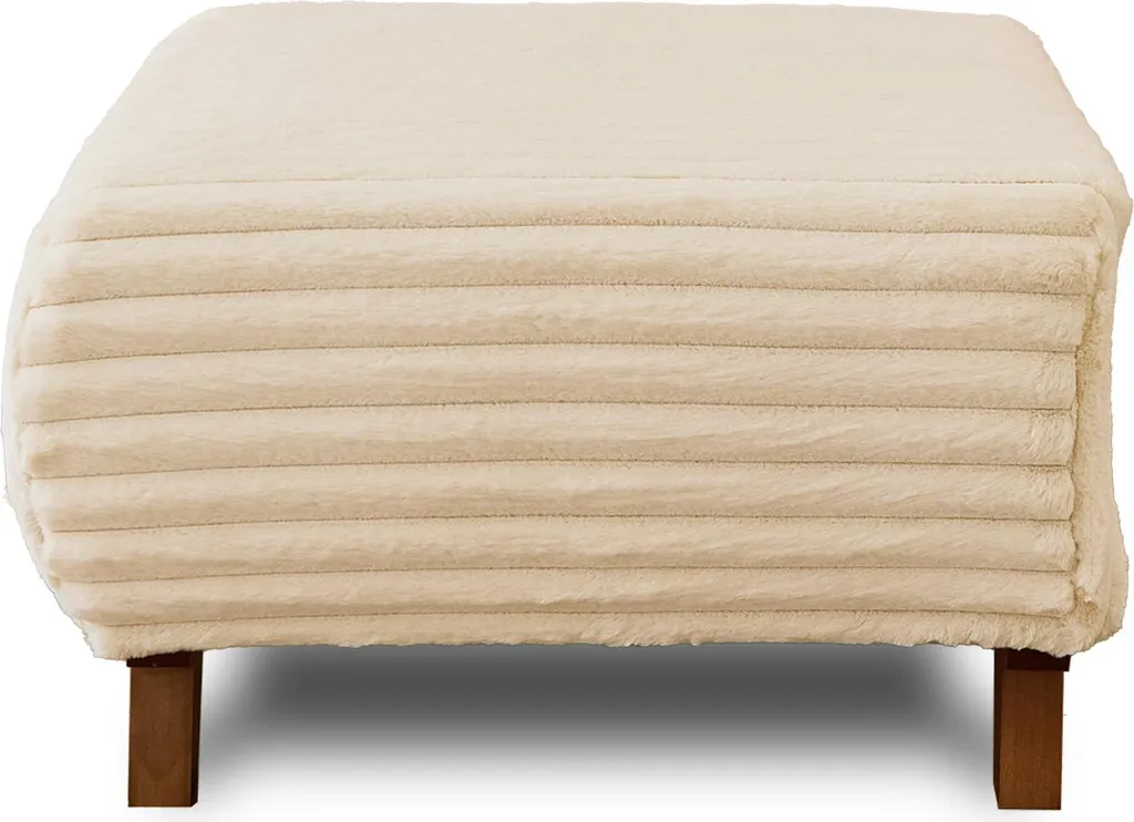 Pouf Repose-pieds Modulable Beige 65 cm Cristal pour Canapé et Salon