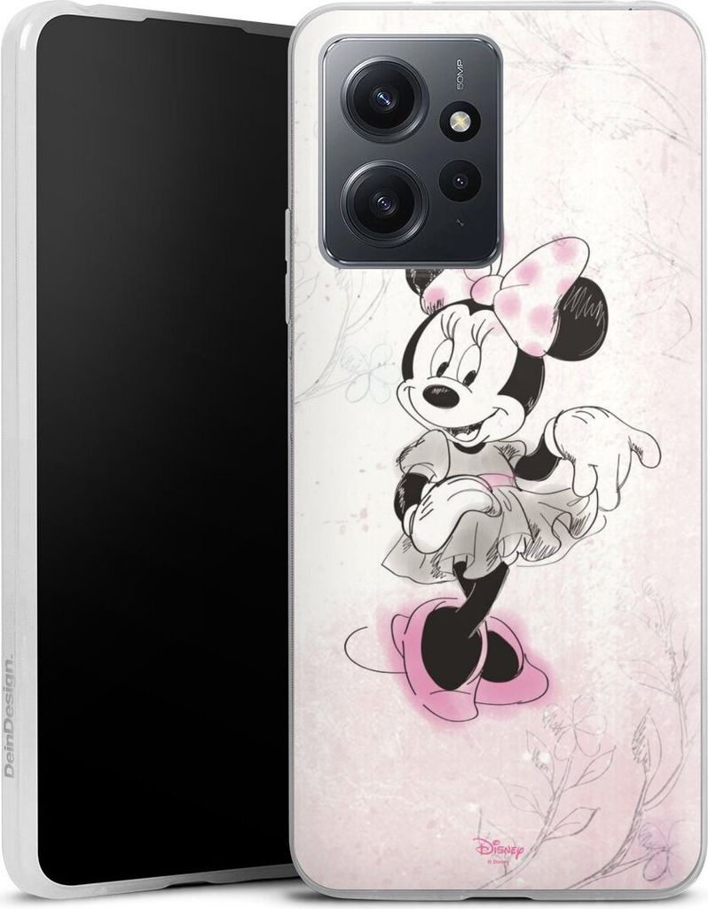 DeinDesign Slim Hülle für Xiaomi Redmi Note 12 4G Silikon Case Ultra Dünn Handyhülle Disney Minnie Mouse Vintage
