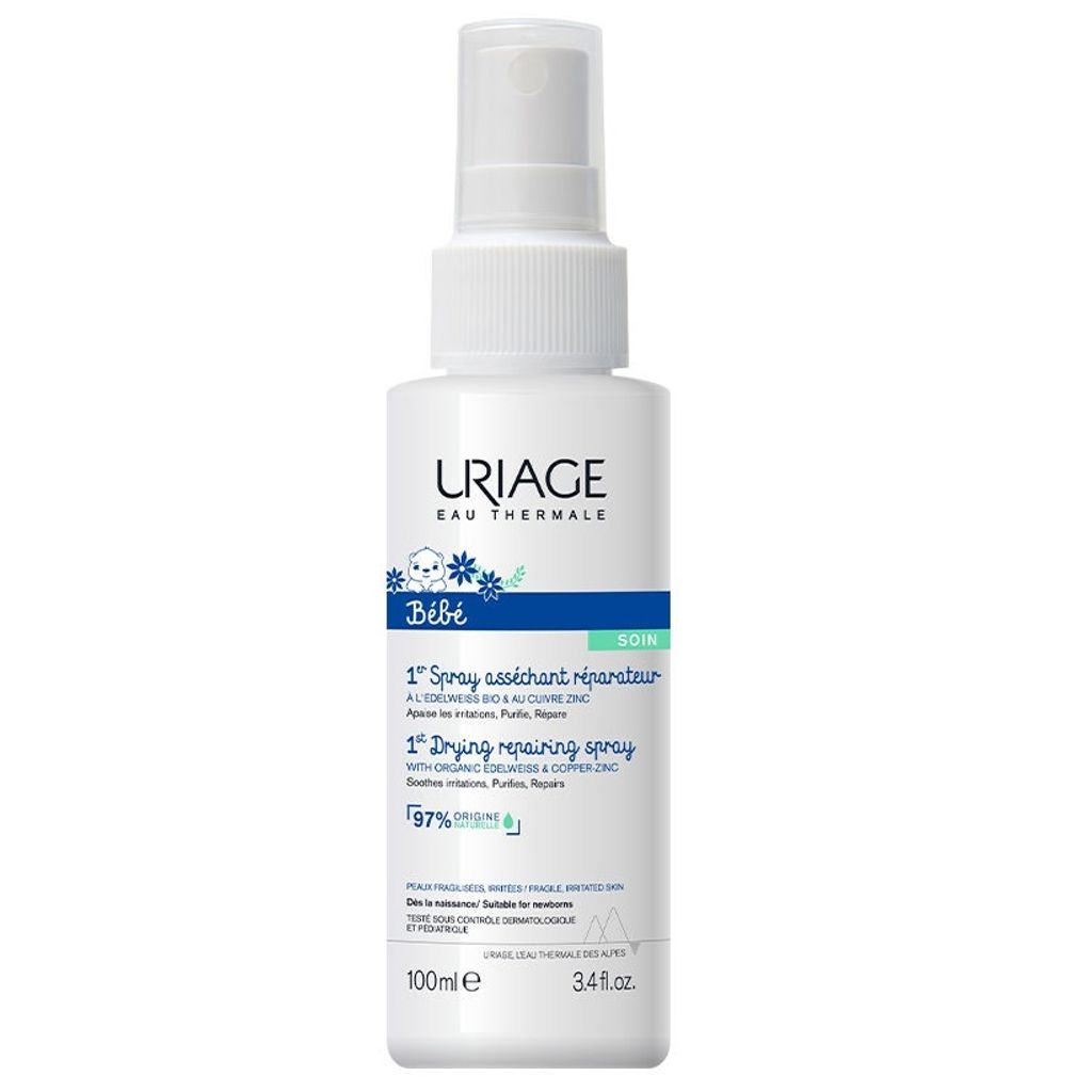 Uriage Bébé Reparaturspray mit Kupfer- und Zinkgehalt 1st Drying Repairing Spray 100 ml