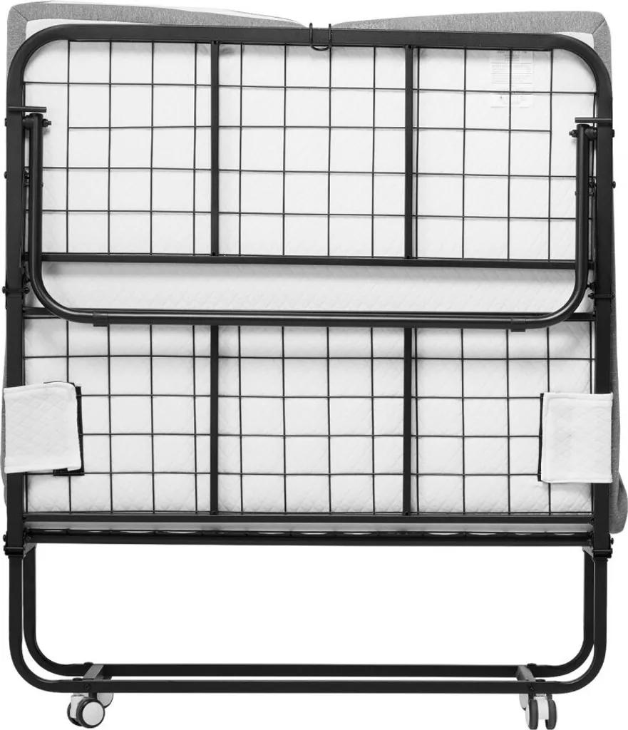 Lit d'appoint pliant pour invités - Matelas 10cm et roulettes intégrées - 9