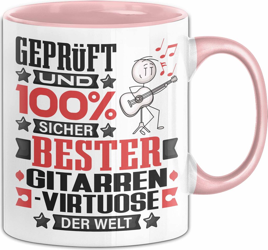 Gitarrenvirtuose Geschenk Lustiger Spruch für Gitarrenvirtuose Geschenkidee Bester Gitarrenvirtuose Der Welt (Rosa)
