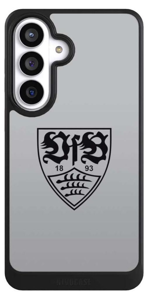 NIVOCASE Hülle für Samsung Galaxy S26+ Handyhülle NIVOcore Case Schwarz Logo Offizielles Lizenzprodukt VfB Stuttgart