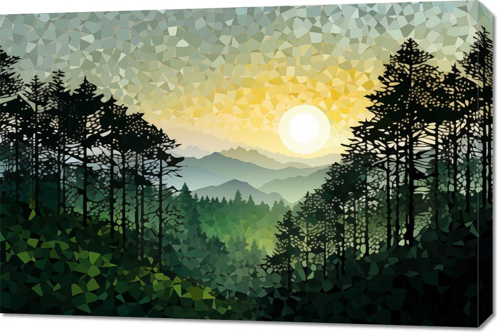Bild 90x60cm Klang der Natur Mosaik