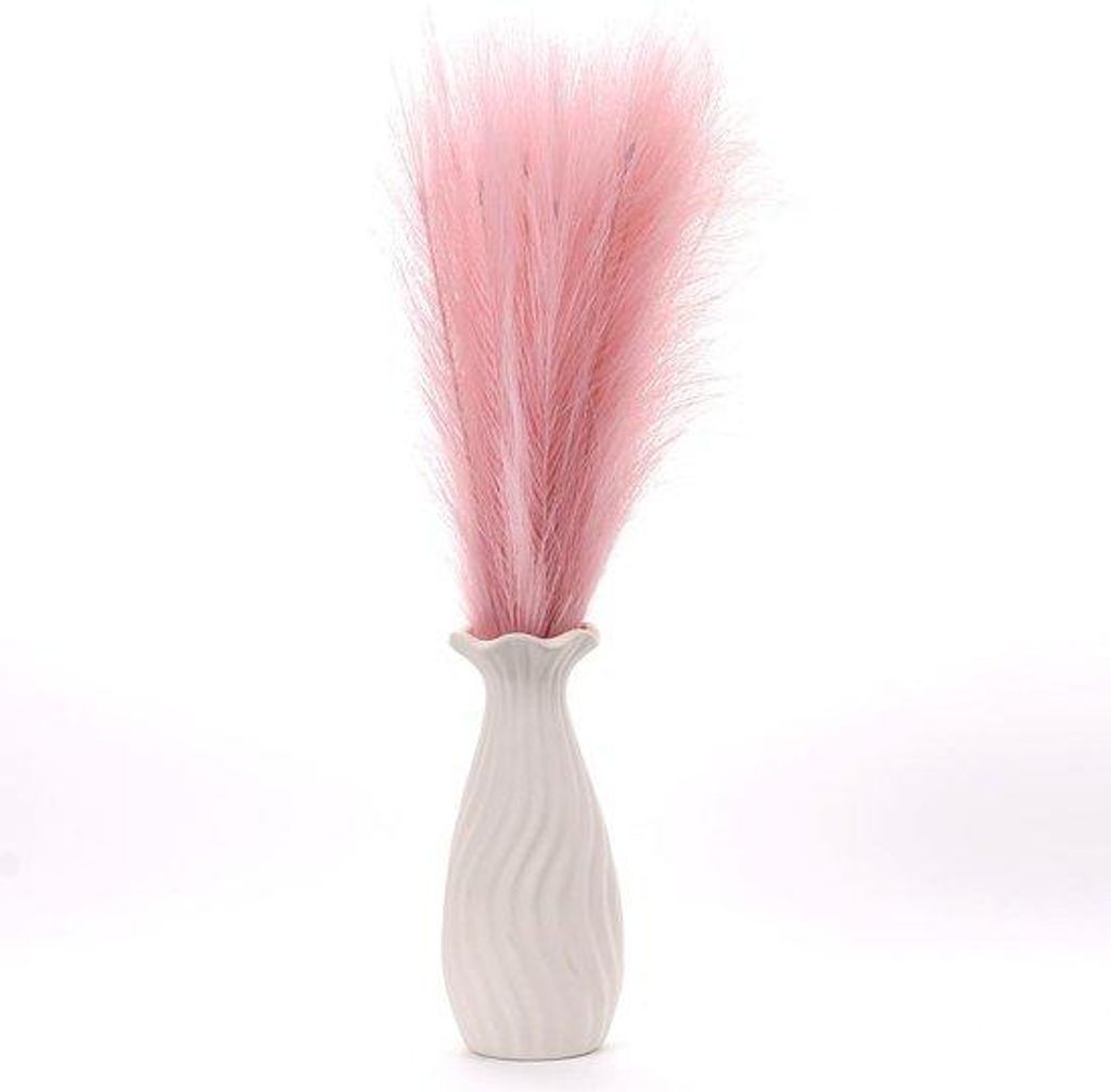 Kunstmatige Pampasgras-Blumen, 55cm, Dekoration für das Zuhause, Kunststoff, rosa, 20 Stück