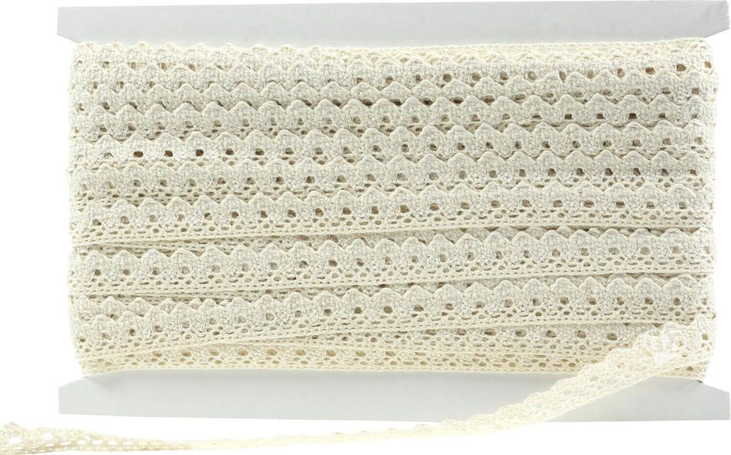 27 m Klöppelspitze aus Polyester 15mm breit Häkelspitze Spitzenband