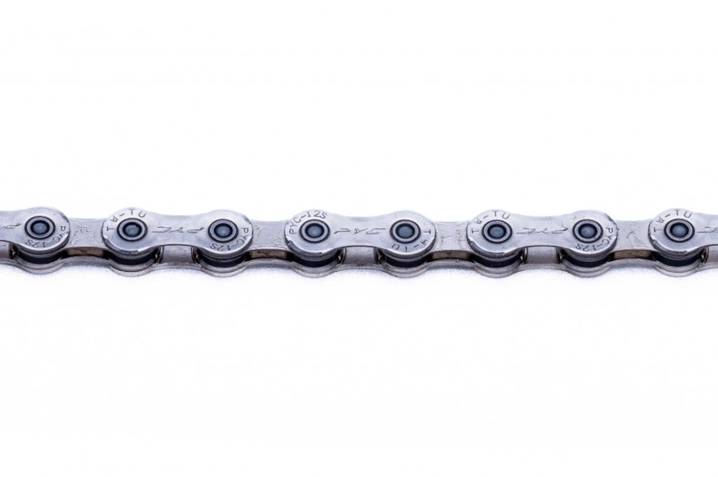 PYC 12-fach Fahrradkette 1/2"×11/128" Silber – Leicht & langlebig mit Kettenschloss CT-820