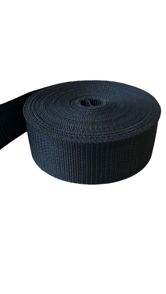 PP Gurtband, ca. 1,5mm stark 30 mm schwarz 10 m