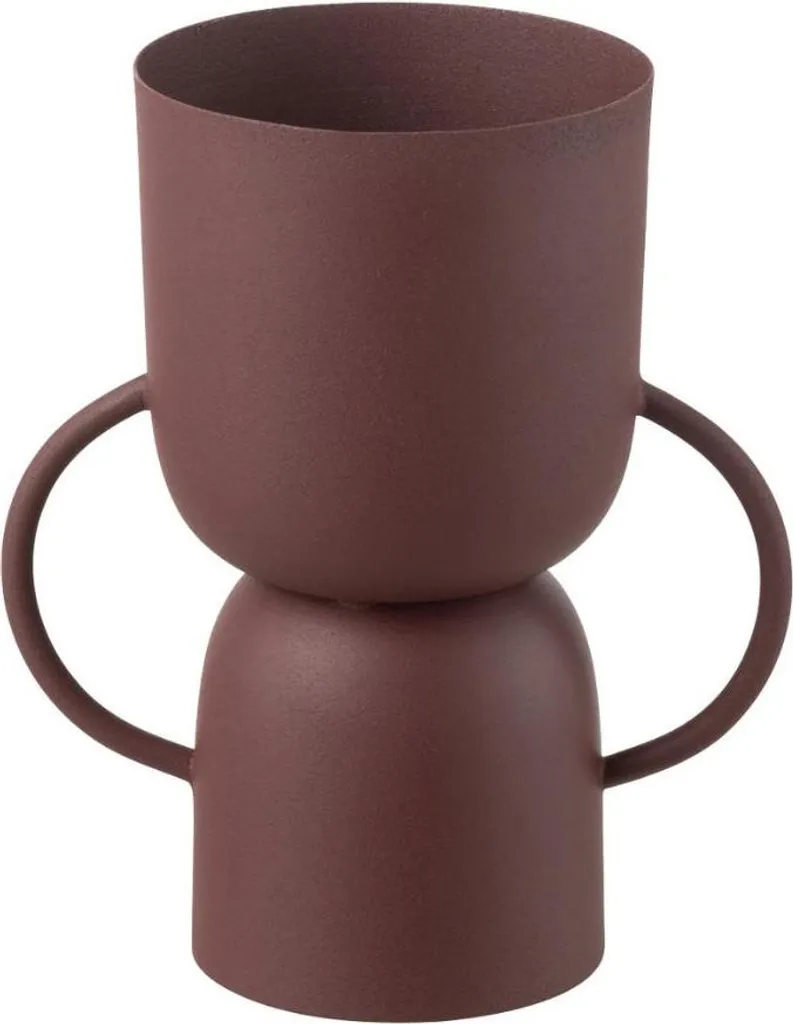 J-Line Vase Coupe Fer Bore - Coupe Décorative en Métal Noir Design Chic