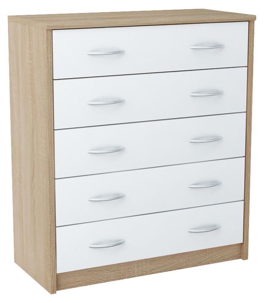 Kommode mit 5 Schubladen mit matter Oberfläche, Kommode Produktbild 