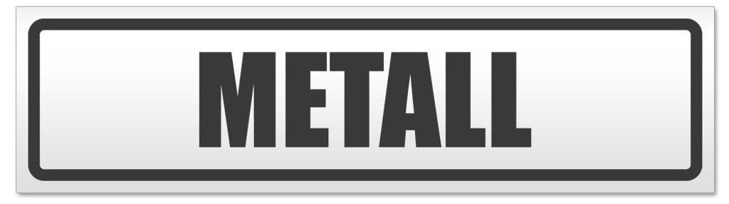 Kiwistar - Autoaufkleber - Dunkelgrau - 60 x 16 cm - Metall - Hinweis Aufkleber Sticker für Auto, Kfz, Fahrrad, PKW, LKW