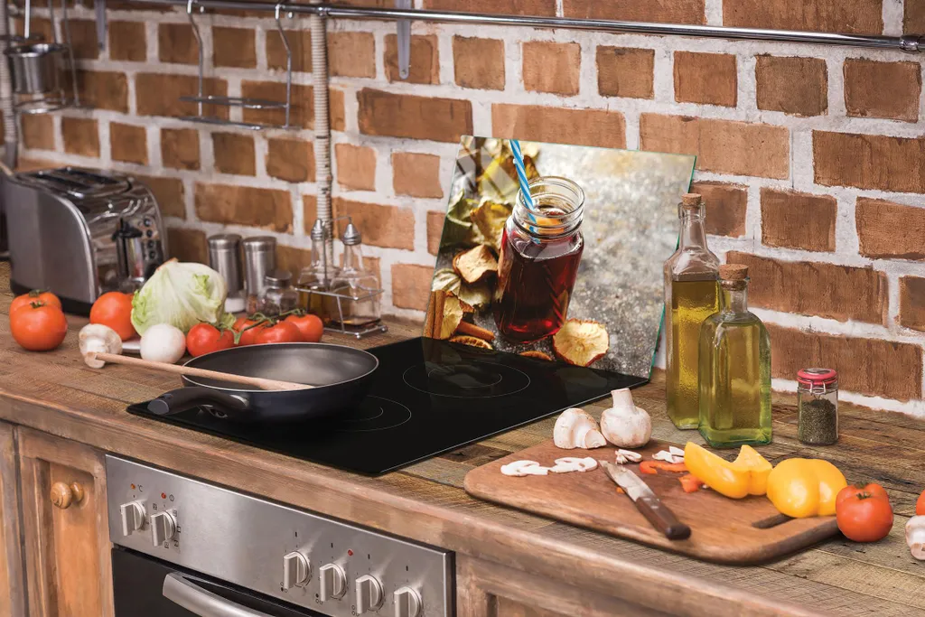 Coprifornelli Vetro 40x30 Cibo | Tagliere Decorativo per Cucina - 6