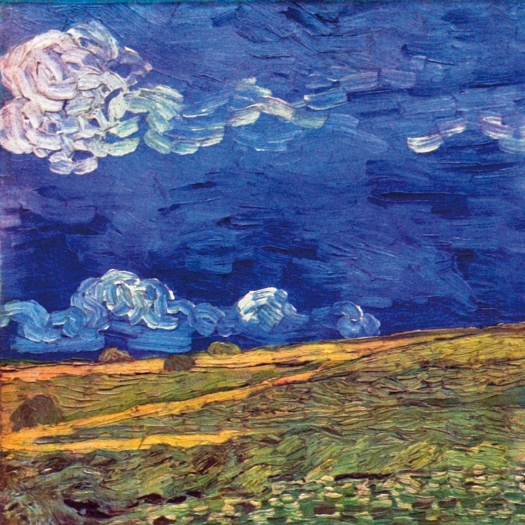 Vincent Van Gogh Kunstdruck Bild - Weizenfeld Unter Einem Produktbild 