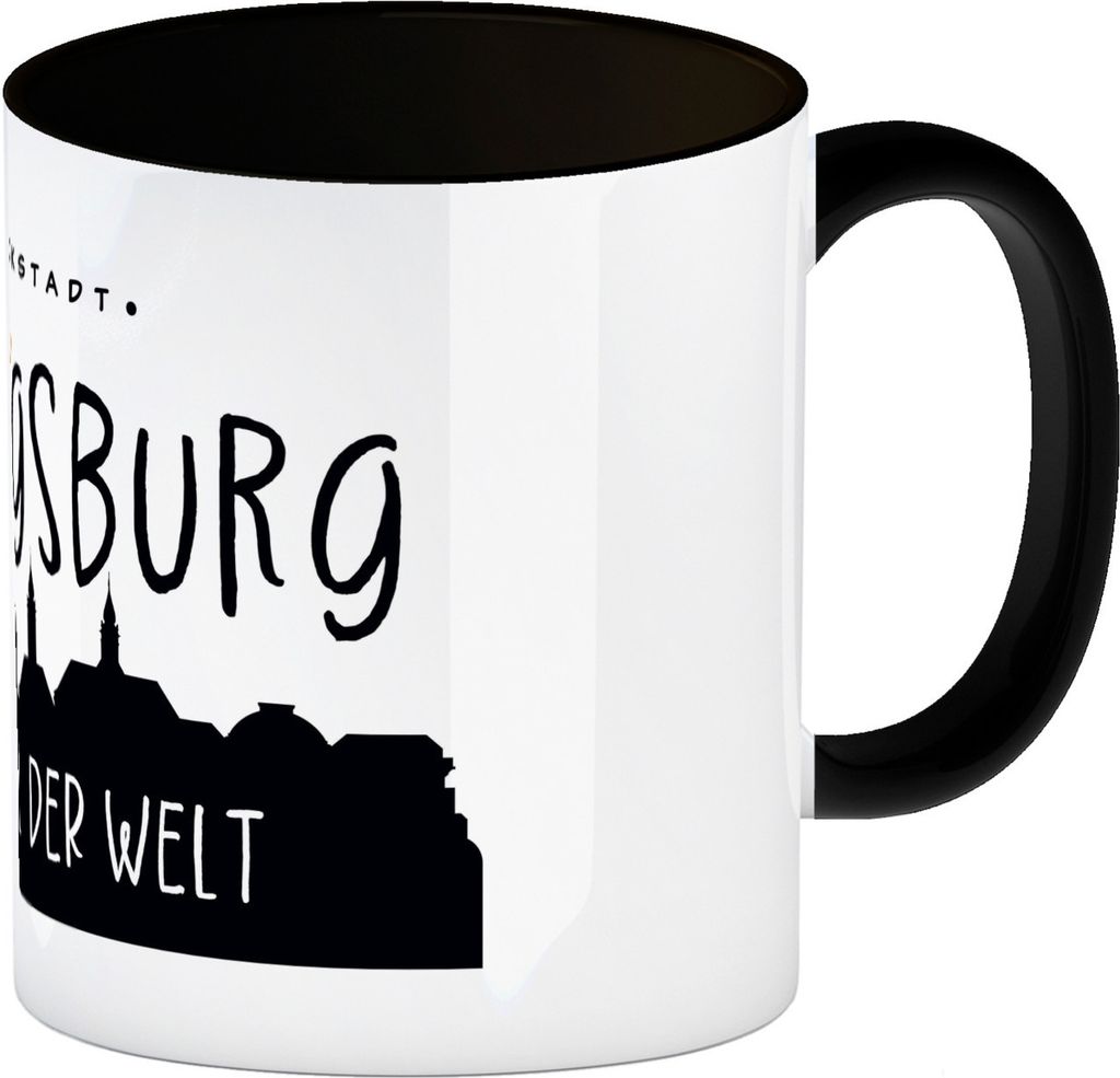 Ludwigsburg Skyline Kaffeebecher in schwarz - Der Nabel der Welt
