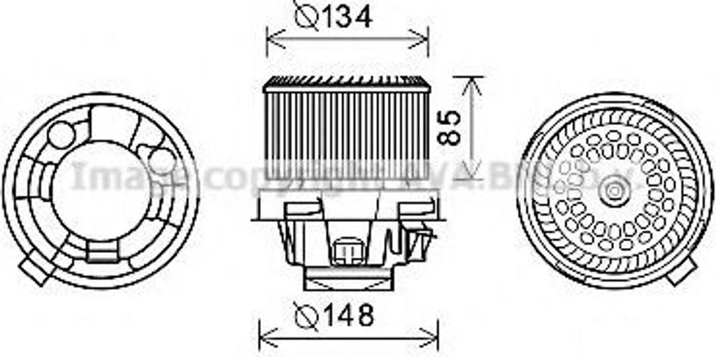 PRASCO Gebläsemotor Lüftermotor PE8374 passend für PEUGEOT 207 (WA, WC) Kunststoff