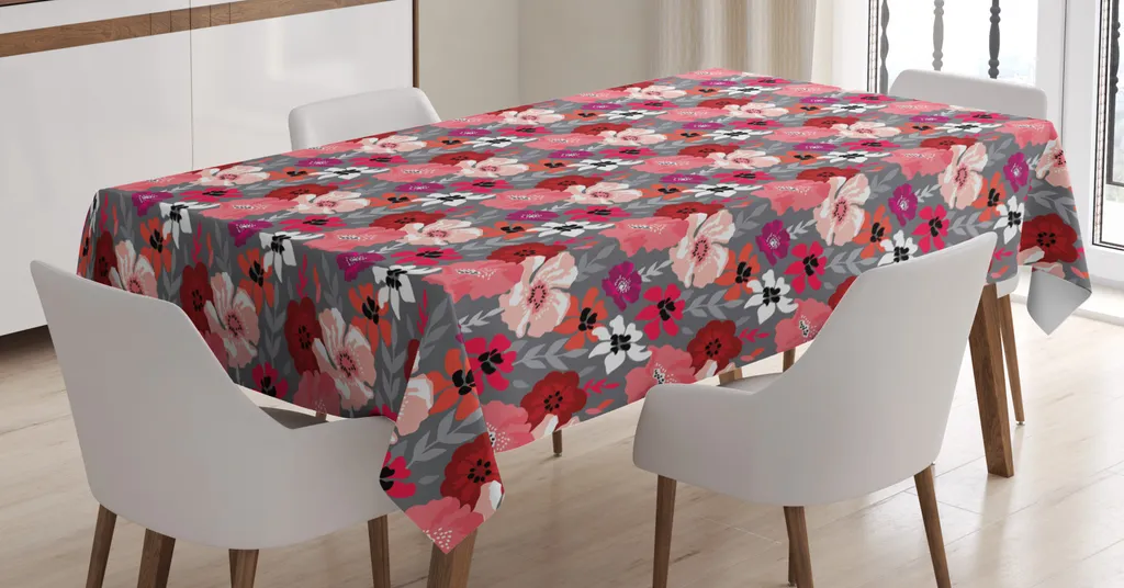 Tovaglia Floreale ABAKUHAUS 140x240 - Stile Audace e Antimacchia