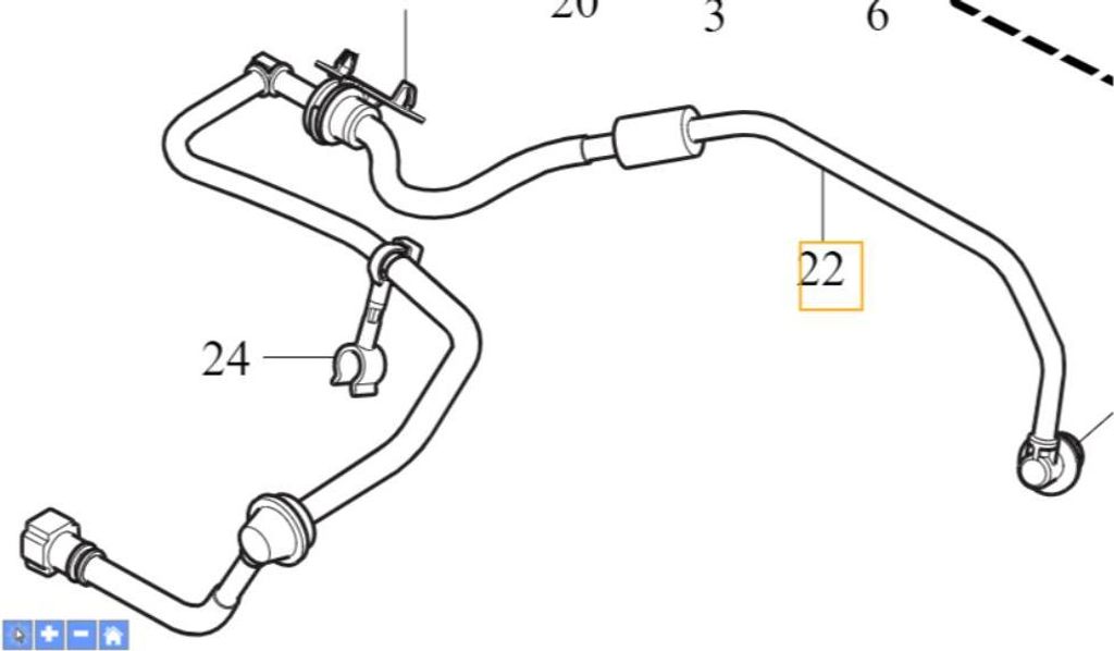 VOLVO V40 V40CC Unterdruck-Servoleitung OE