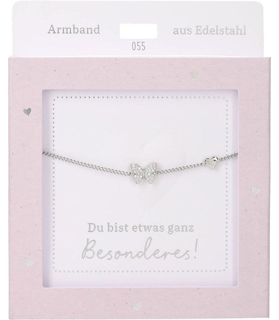 Depesche Armband Silber mit Schmetterling - Mädchen Schmuck Geschenk
