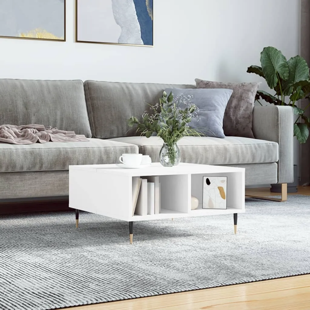 Maison Exclusive Tavolino da Salotto Bianco 60x60 - Design Minimal Ligneo