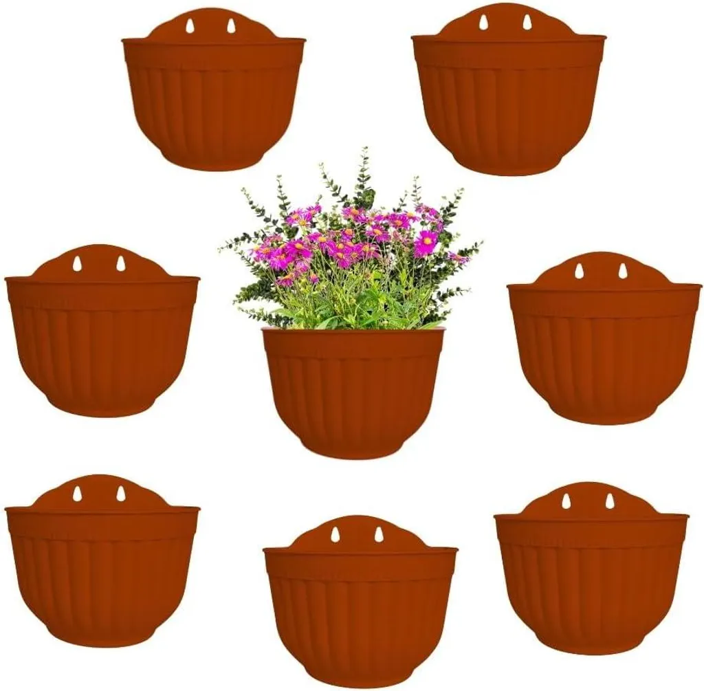 Jardinières Murales Anti-Oubli d'Arrosage : Lot de 8 Pots Robustes