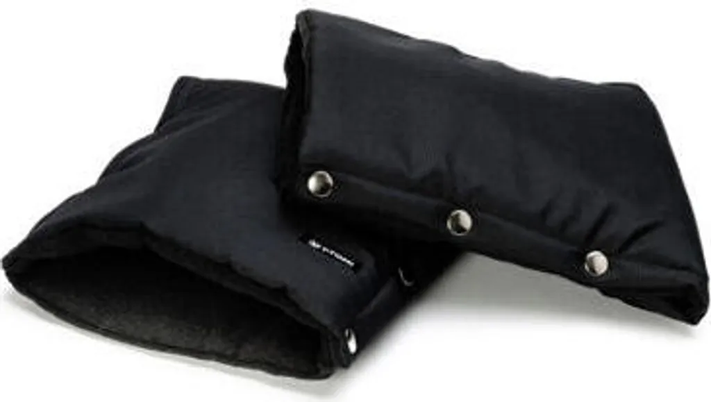 Gants poussette Ttomi Tomi noirs imperméables avec doublure polaire