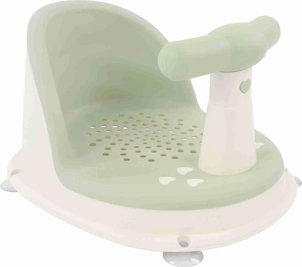 Siège de bain bébé antidérapant vert : fini les glissades sous la douche