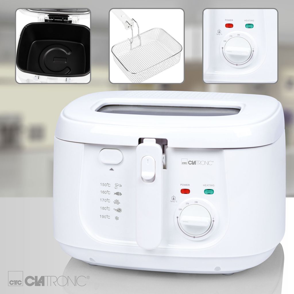 Cecotec CleanFry Infinity 4000, elektrische friteuse, 4 liter oliecapaciteit, oliereiniger filter, 3270 W, roestvrij staal