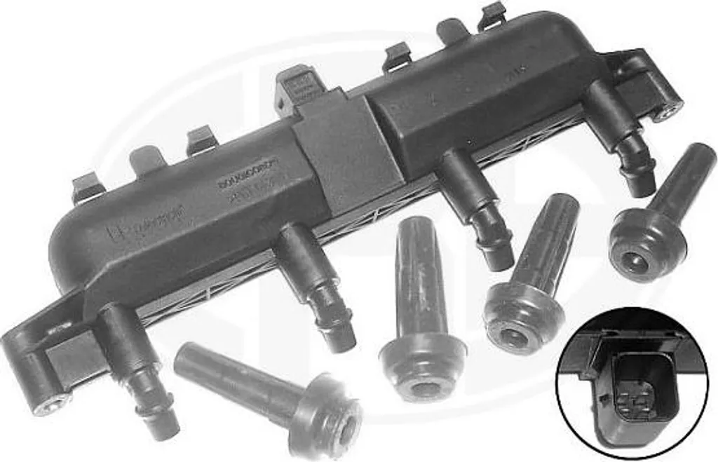 Bobina di accensione ERA 880034A OE 597072 compatibile con Berlingo, C2, C3, Saxo, Xsara, ZX, 106, 205, 206, 306, 307, 309, Partner