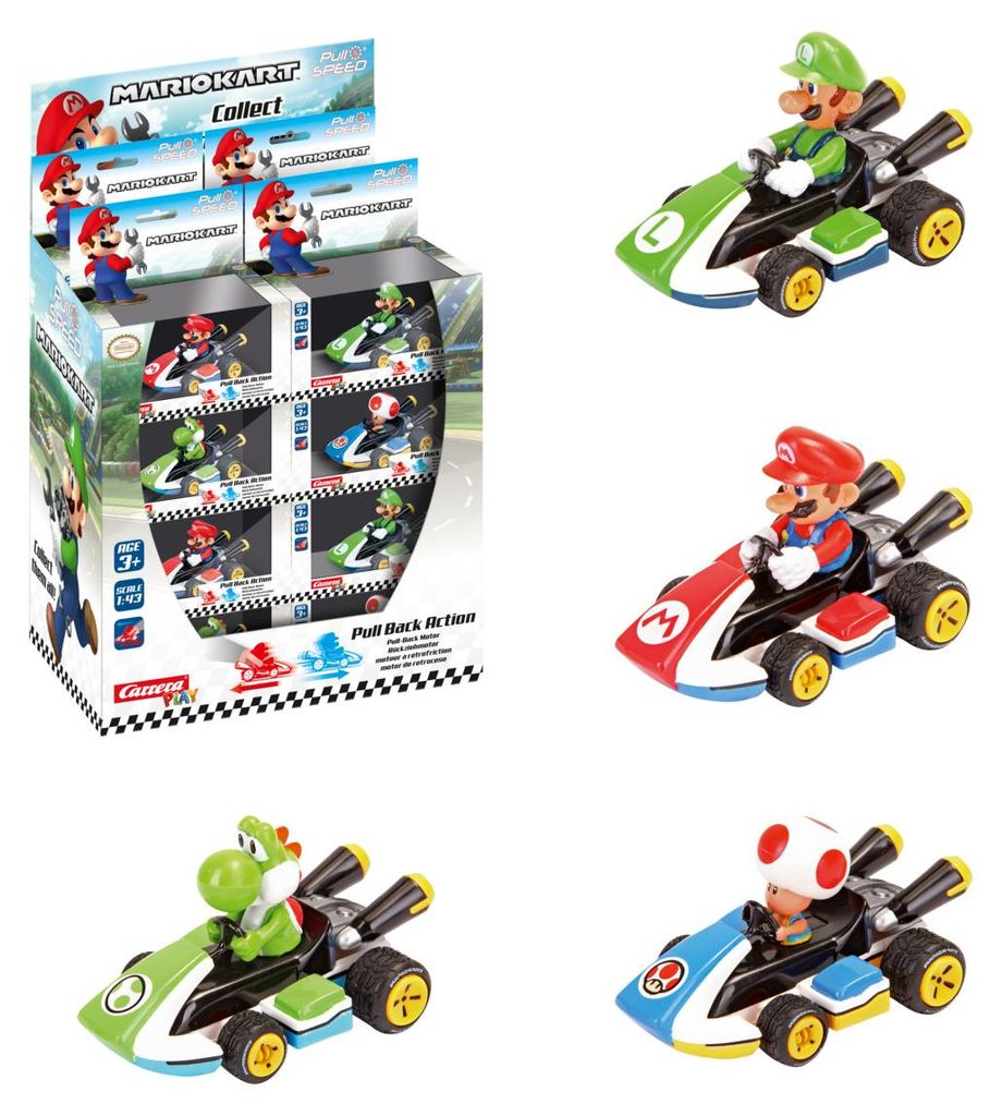 Pull Speed Mario Kart Nintendo figure assortite, con motore Immagine del prodotto 