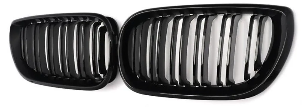 Calandre de radiateur double ligne noir brillant style sport agressif