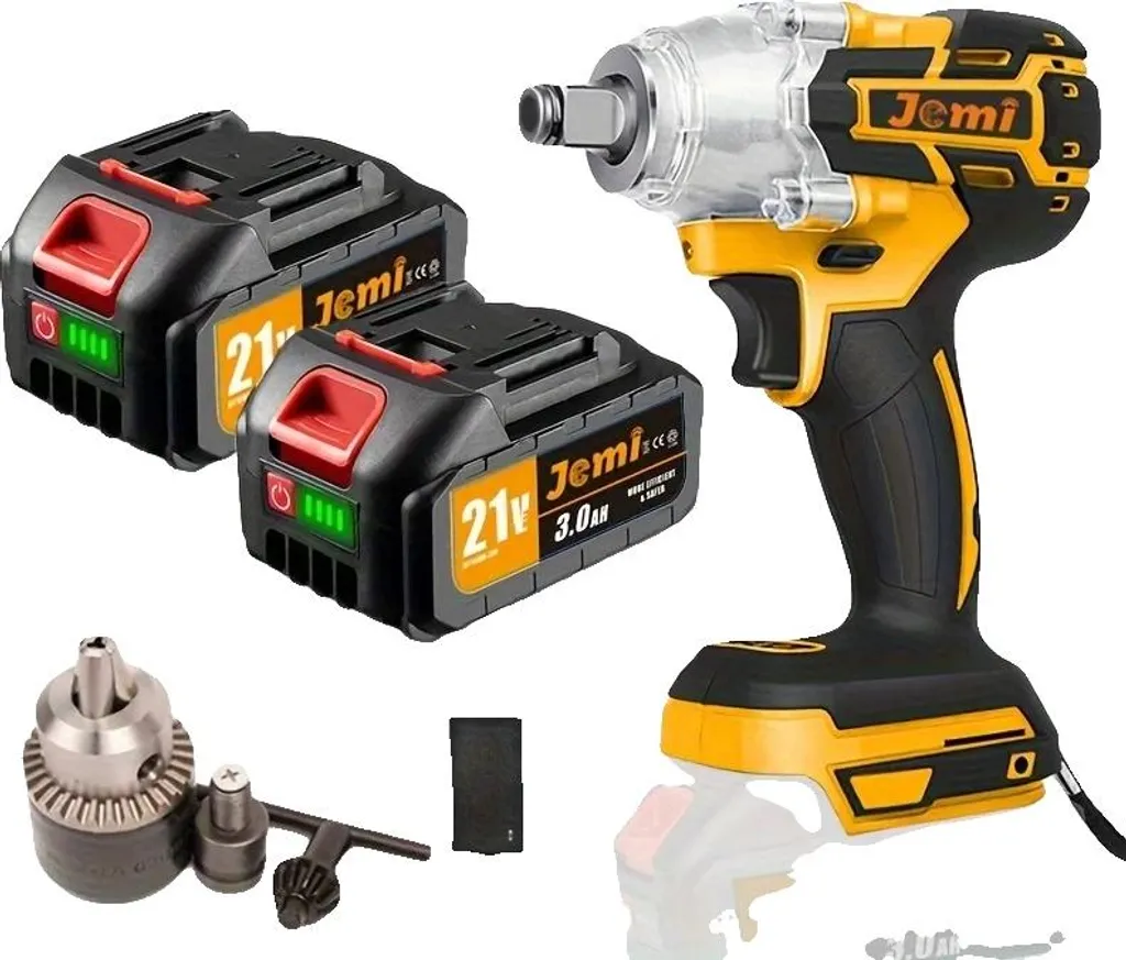 Clé à chocs puissante pour boulons grippés avec 2 batteries 13mm EU-a