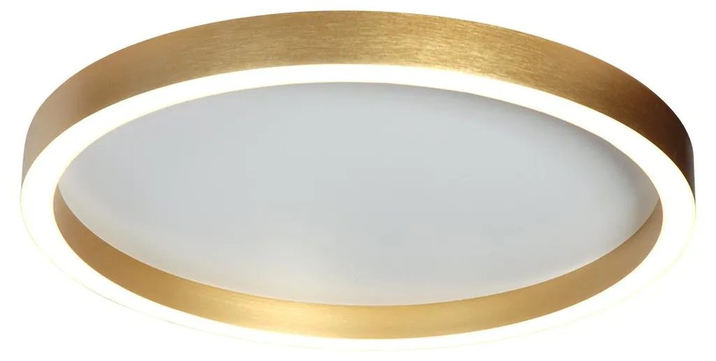 Plafonnier LED Or en Métal Ringlux 40cm - Éclairage Puissant et Design