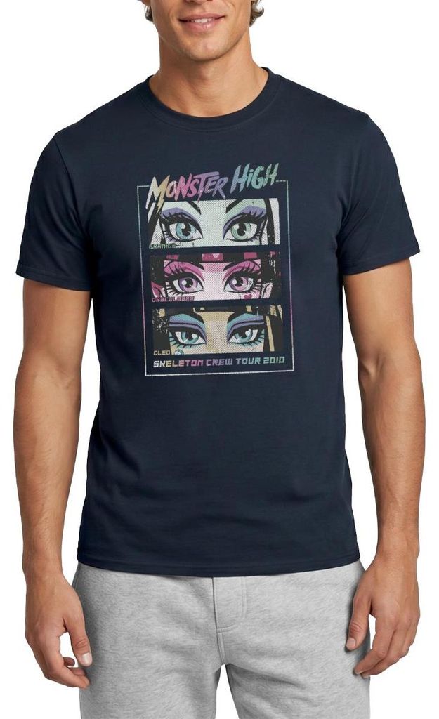 Spreadshirt Monster High Skeleton Crew Tour 2010 Männer T-Shirt, XL, Navy