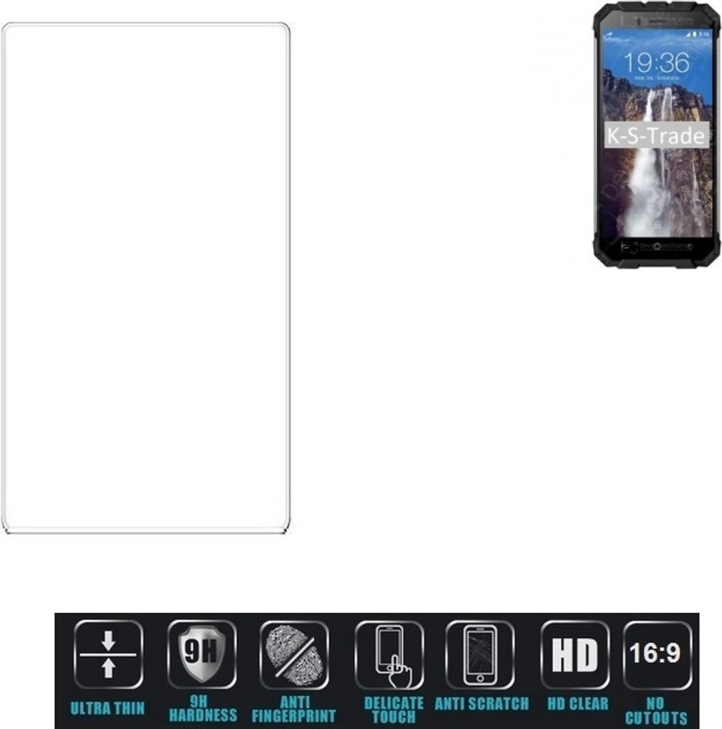 K-S-Trade Displayschutzglas kompatibel mit Ulefone Armor X Hartglas Schutzfolie Glasfolie 16:9 Format, bedeckt keine Seitenbereiche