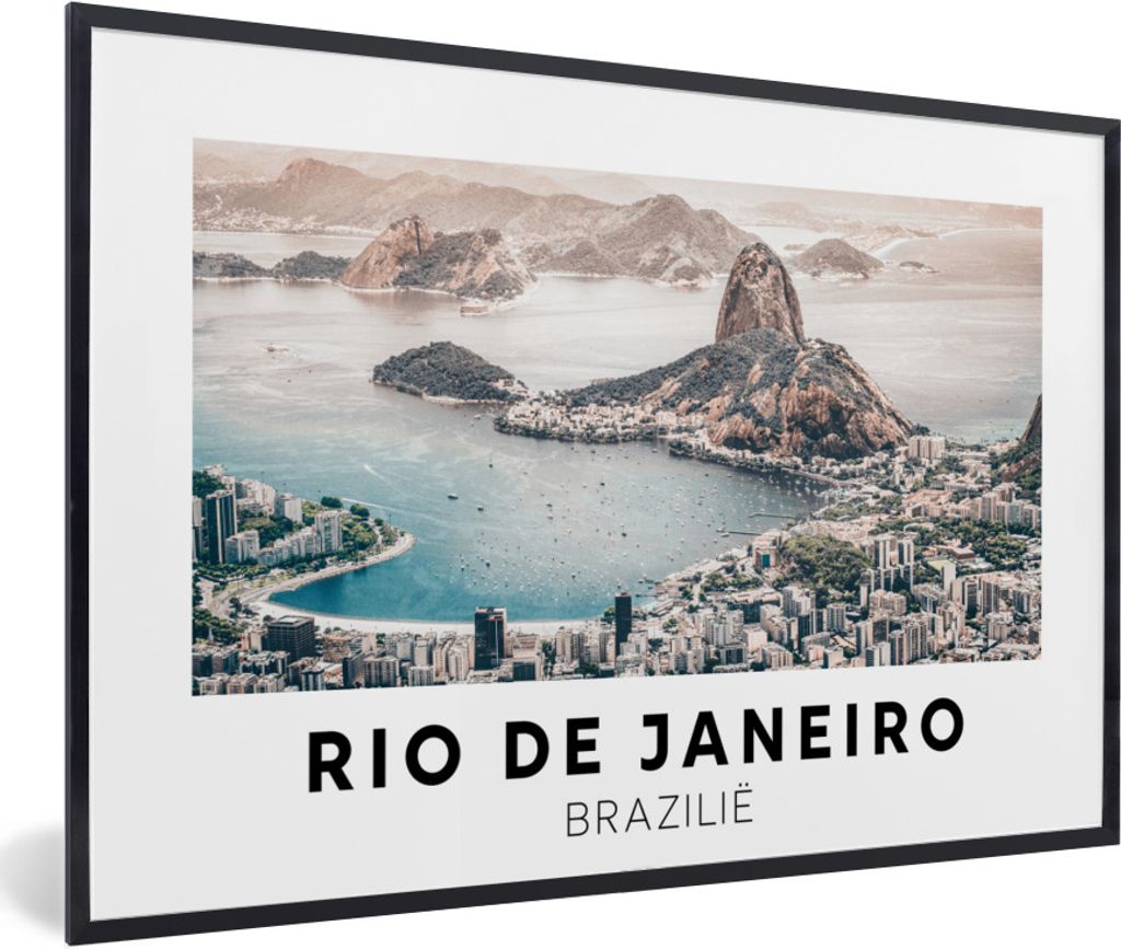 MuchoWow Gerahmtes Poster Brasilien - Sonne - Natur 30x20 cm - Poster mit Schwarzem Bilderrahmen Wandposter Rahmen Foto Bilder - Kunstdruck - Bil...