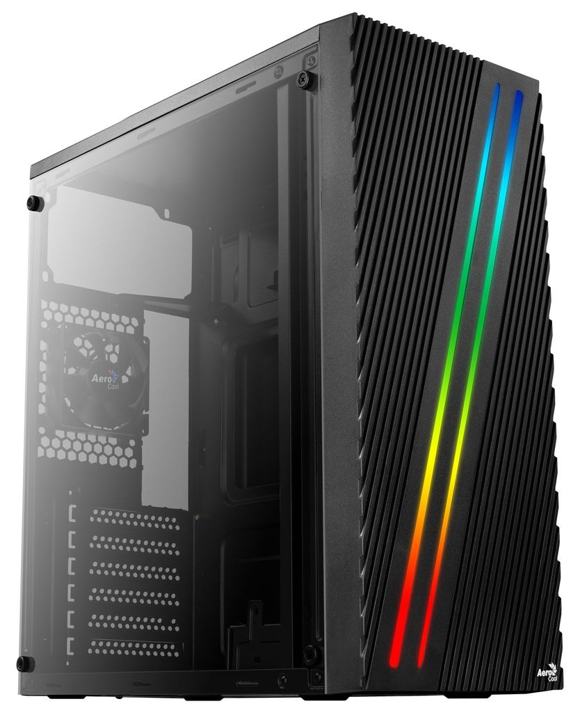 ATX Semi-Tower Rechner Aerocool STREAK RGB USB 3.0 Schwarz Produktbild 