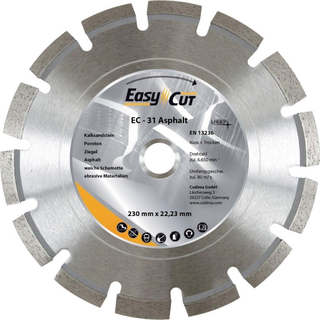 Trennscheibe Diamant EC-31 230x2,4x10x22,23mm CEDIMA