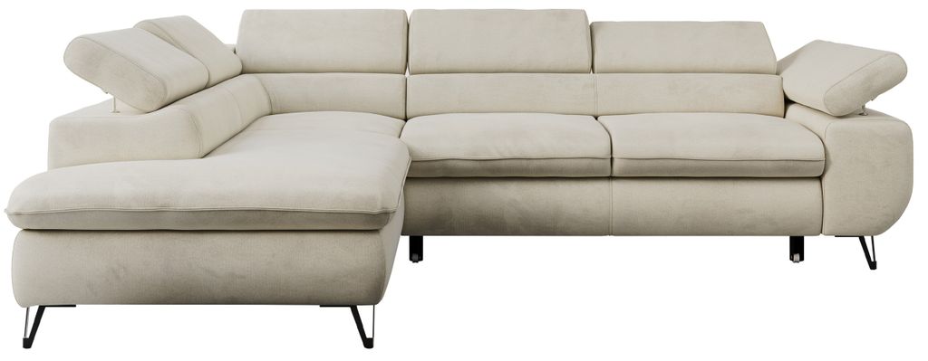 Ecksofa Sofa Beige, Wohnlandschaft L-Form mit Produktbild 