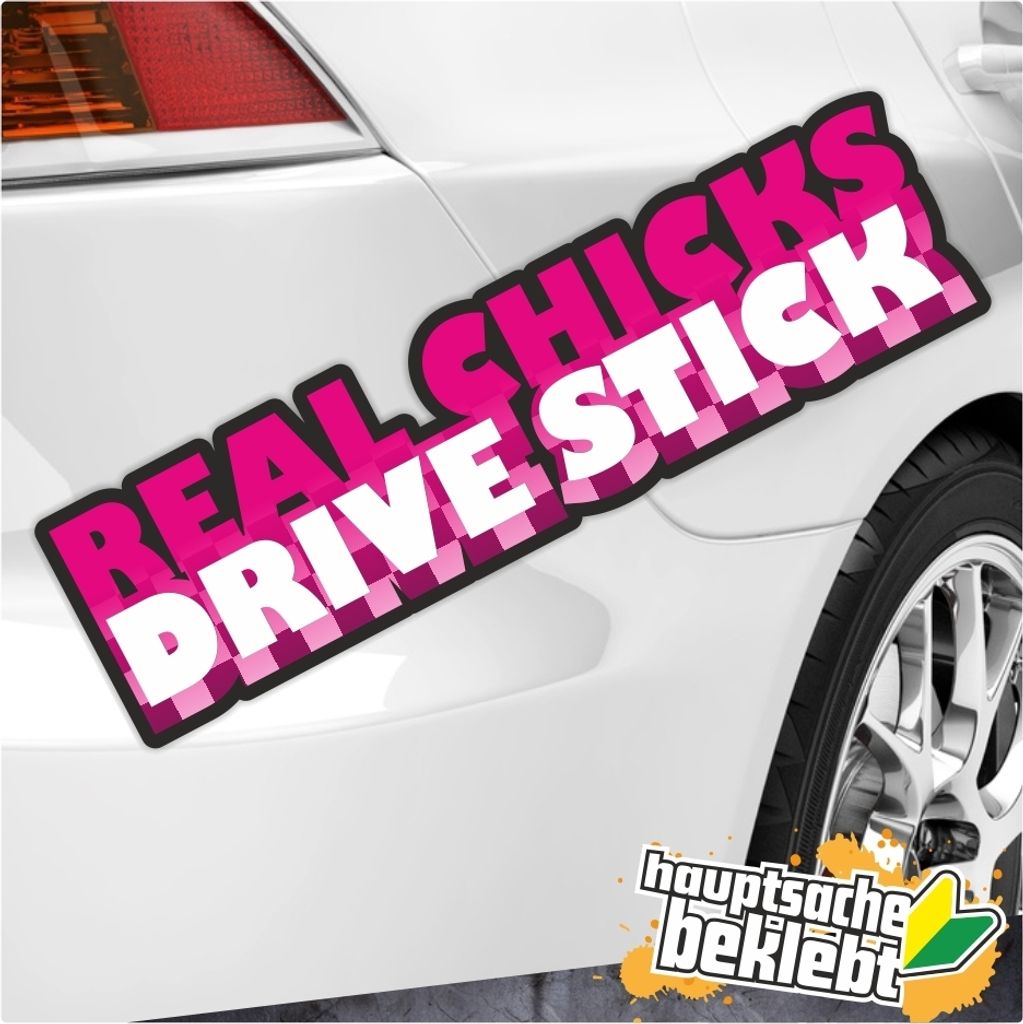 Kiwistar - Autoaufkleber - Real Chicks Aufkleber - 5 x 3 cm - für Auto, Laptop, Fahrrad, LKW, Motorrad Aufkleber mehrfarbig Sticker Decal