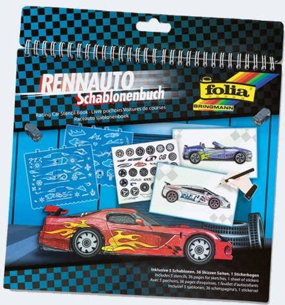 Schablonenbuch Rennwagen Produktbild 