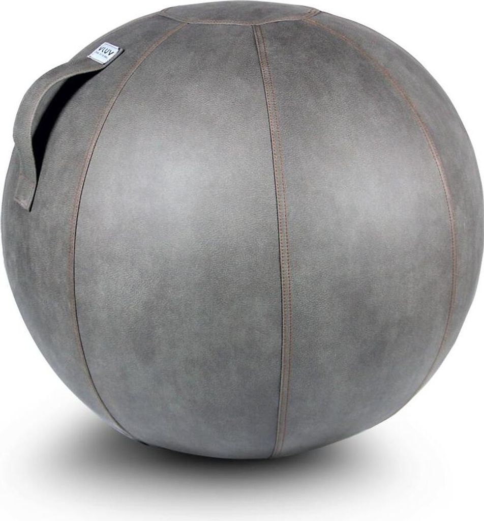 Vluv Veel Kunstleder-Sitzball Durchmesser 60-65cm Schlamm / Hellgrau