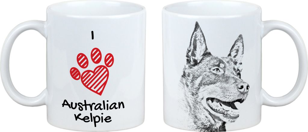 Australian Kelpie, Australischer Schäferhund, Barb - Tasse mit Hund, entzückende Tasse mit Grafik, Geschenk mit Ihrem Foto von der Marke Art-Dog