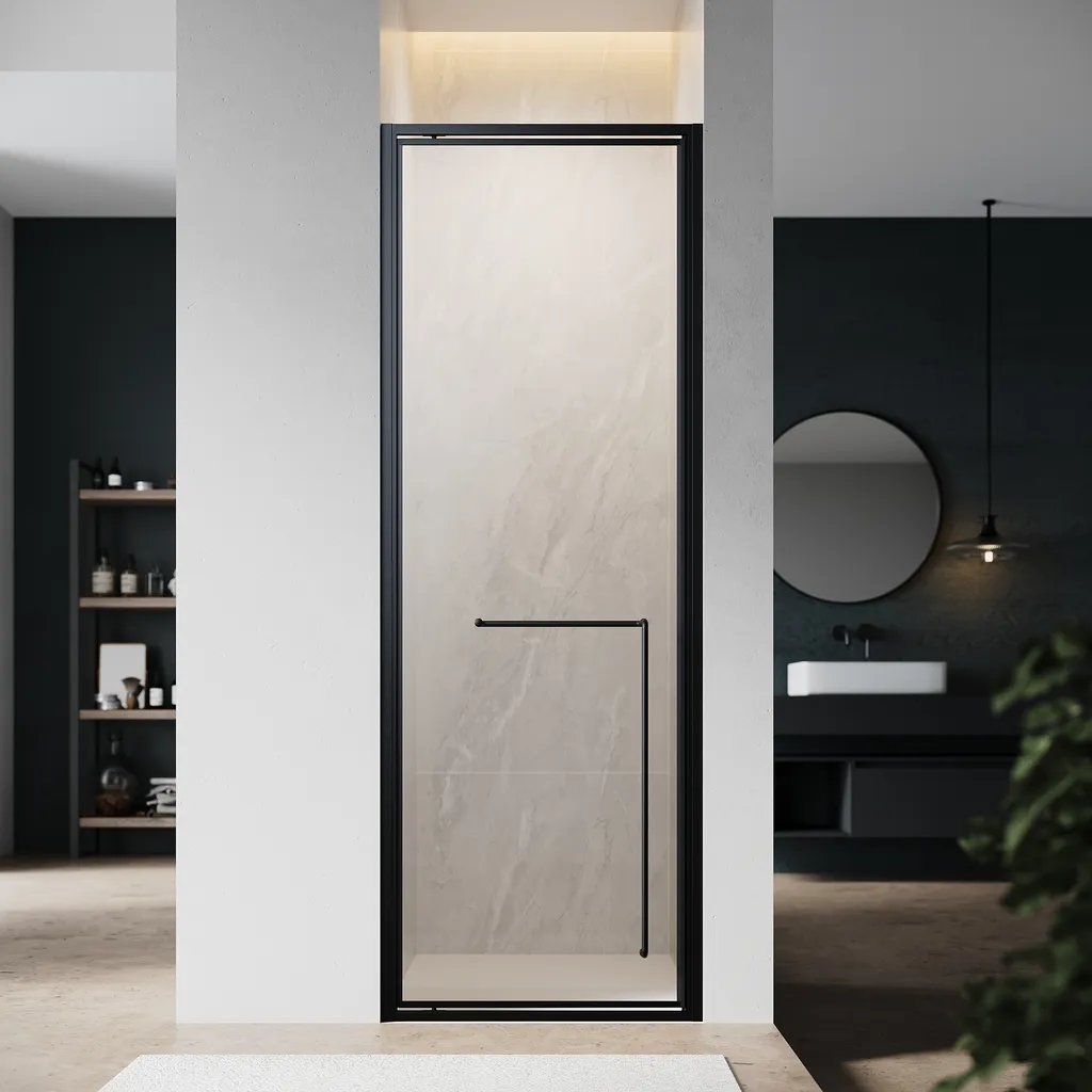 Aménager une douche italienne avec cette porte 70x195 cm noir mat SONNI