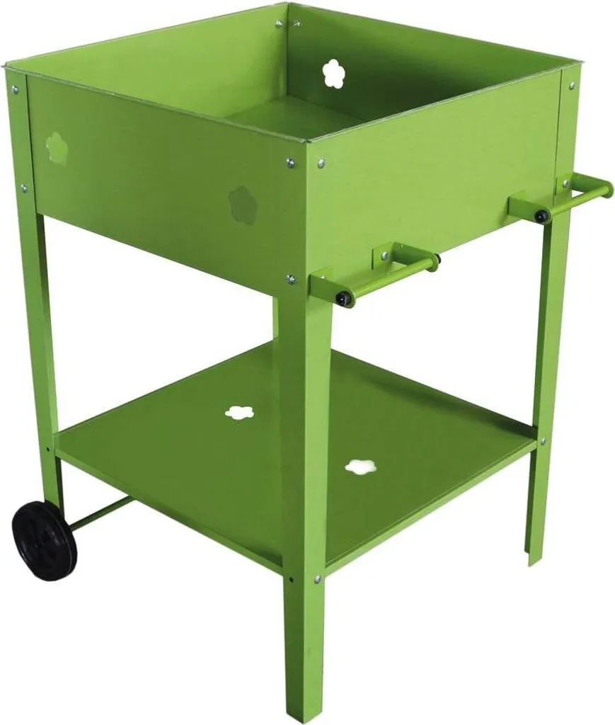 Supporto Piante Design Laurier Verde 55x55x80 | Metallo per Esterni